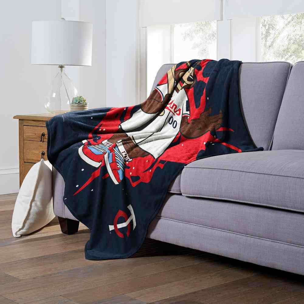 MLB Minnesota Twins Mascot Silk Touch Throw Blanket 50x60 Inches
