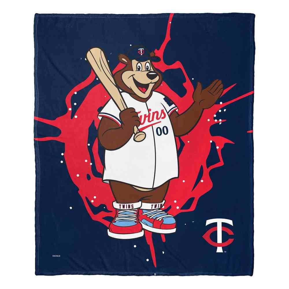 MLB Minnesota Twins Mascot Silk Touch Throw Blanket 50x60 Inches