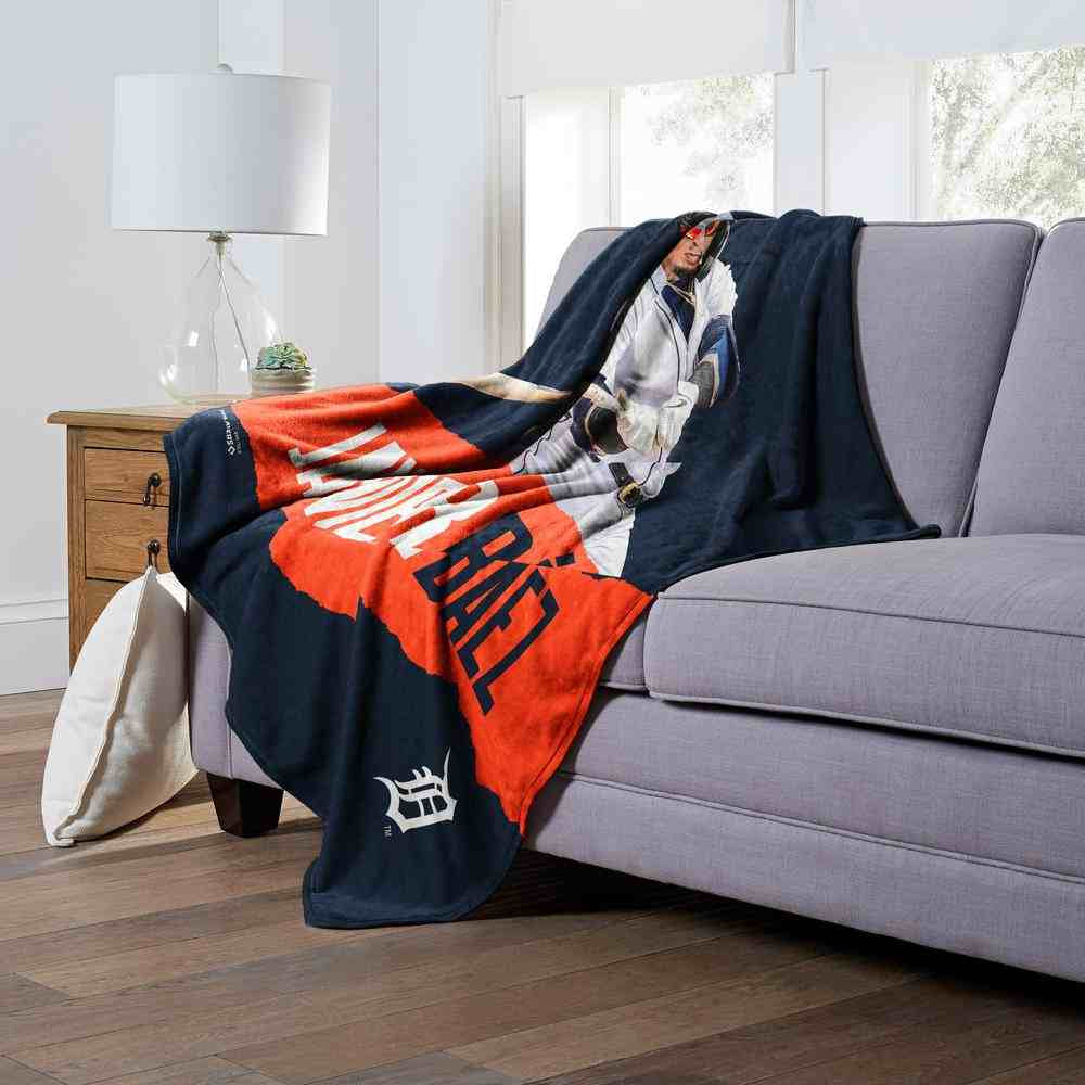 MLB Detroit Tigers Javier Baez Silk Touch Throw Blanket 50x60 Inches