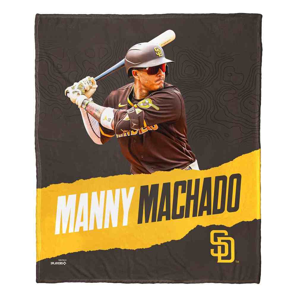MLB San Diego Padres Manny Machado Silk Touch Throw Blanket 50x60 Inches