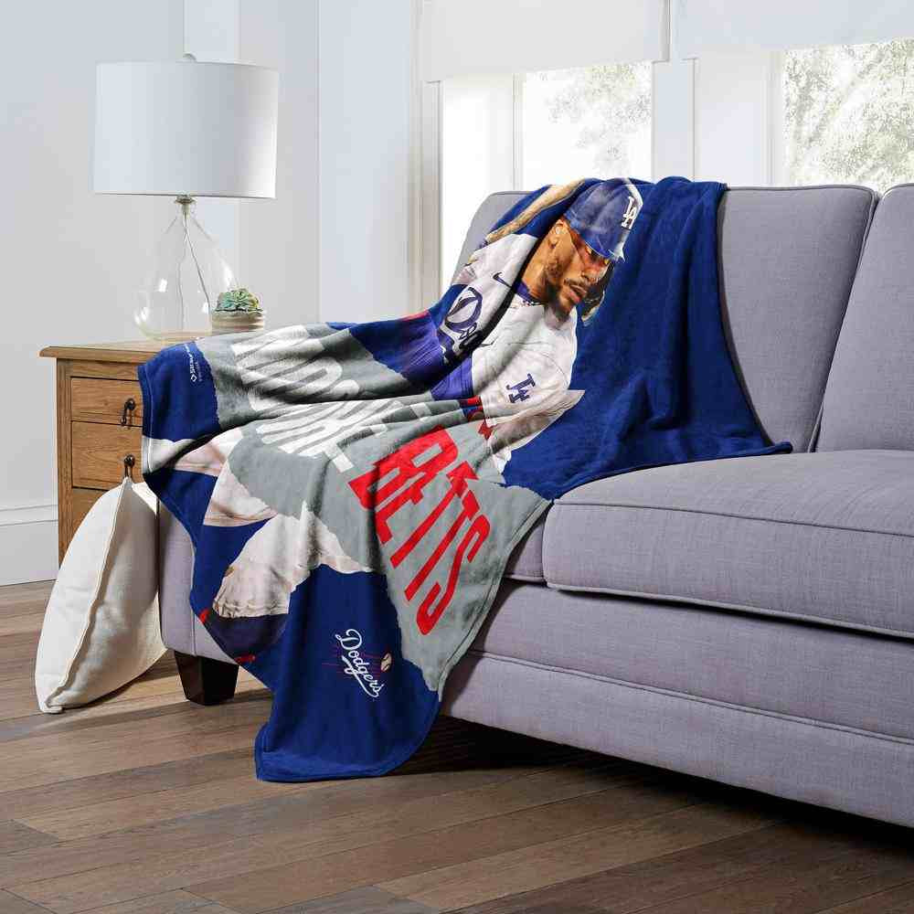 MLB Los Angeles Dodgers Mookie Betts Silk Touch Throw Blanket 50x60 Inches