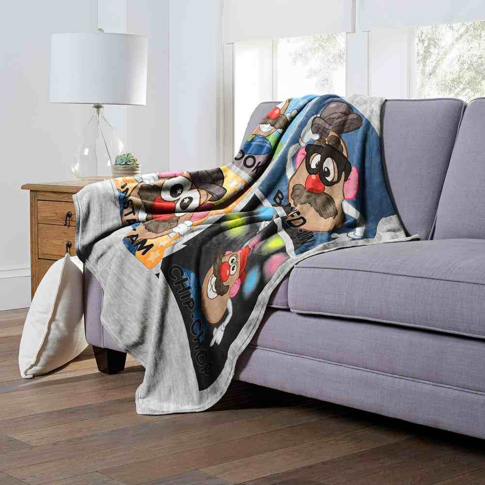 Hasbro Mr. Potato Head Social Media Silk Touch Throw Blanket 50x60 Inches