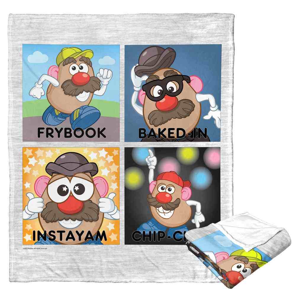 Hasbro Mr. Potato Head Social Media Silk Touch Throw Blanket 50x60 Inches