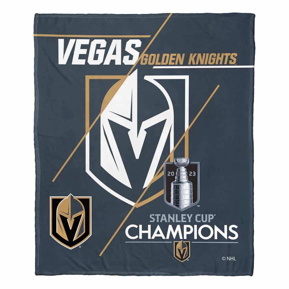 NHL Vegas Golden Knights 2023 Stanley Cup Champions Silk Touch Throw Blanket 50x60 Inches