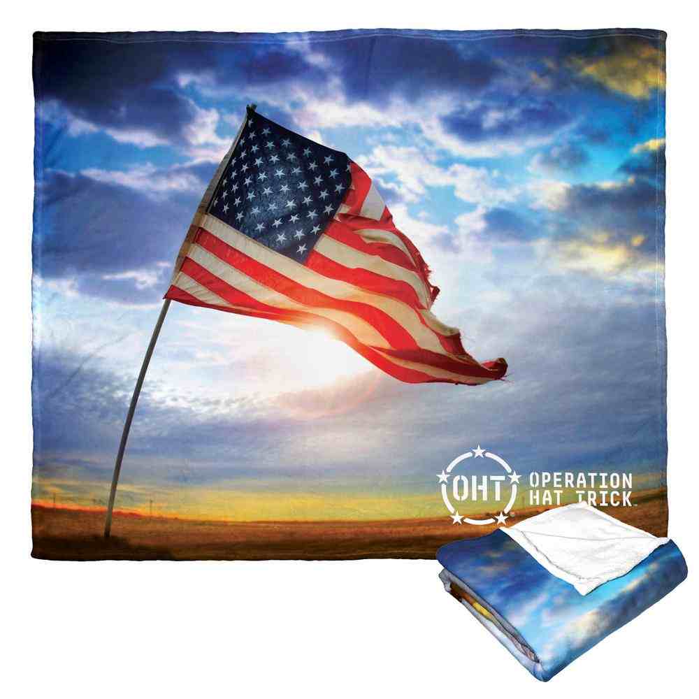 Operation Hat Trick Operation Hat Trick Flag Glare Silk Touch Throw Blanket 50x60 Inches