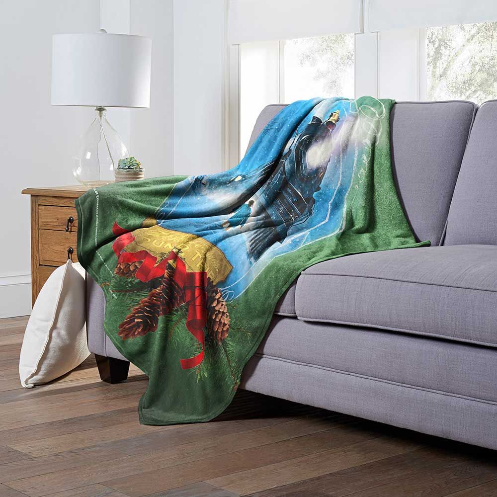 Warner Bros. Polar Express Round Trip Silk Touch Throw Blanket 50x60 Inches