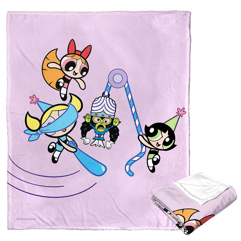 Cartoon Network Powerpuff Girls Birthday Bash The Baddie Silk Touch Throw Blanket 50x60 Inches