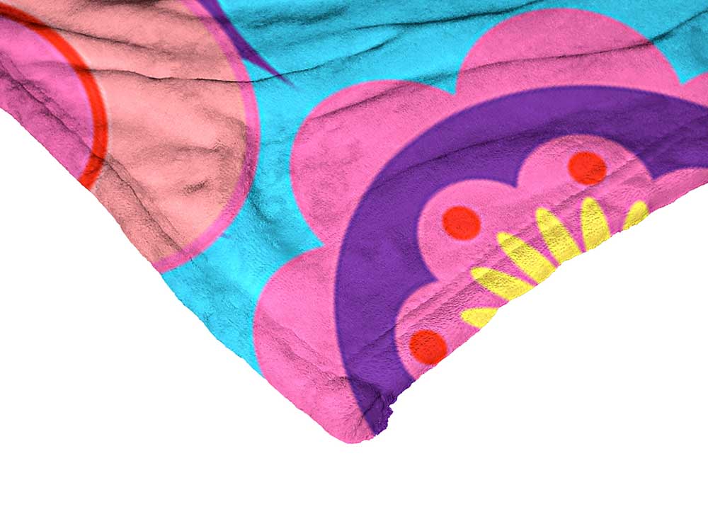 Cartoon Network Powerpuff Girls Flower Exploosion Silk Touch Throw Blanket 50x60 Inches