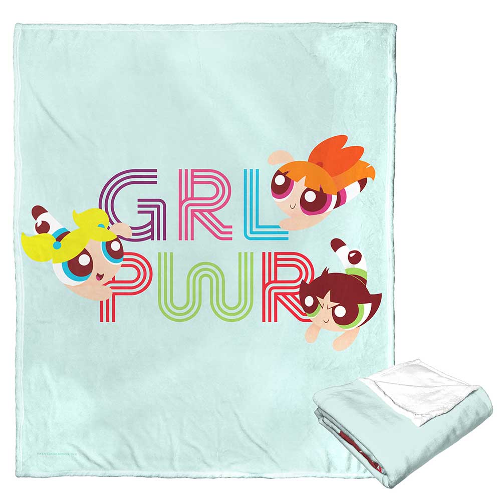 Cartoon Network Powerpuff Girls Girl Power Silk Touch Throw Blanket 50x60 Inches
