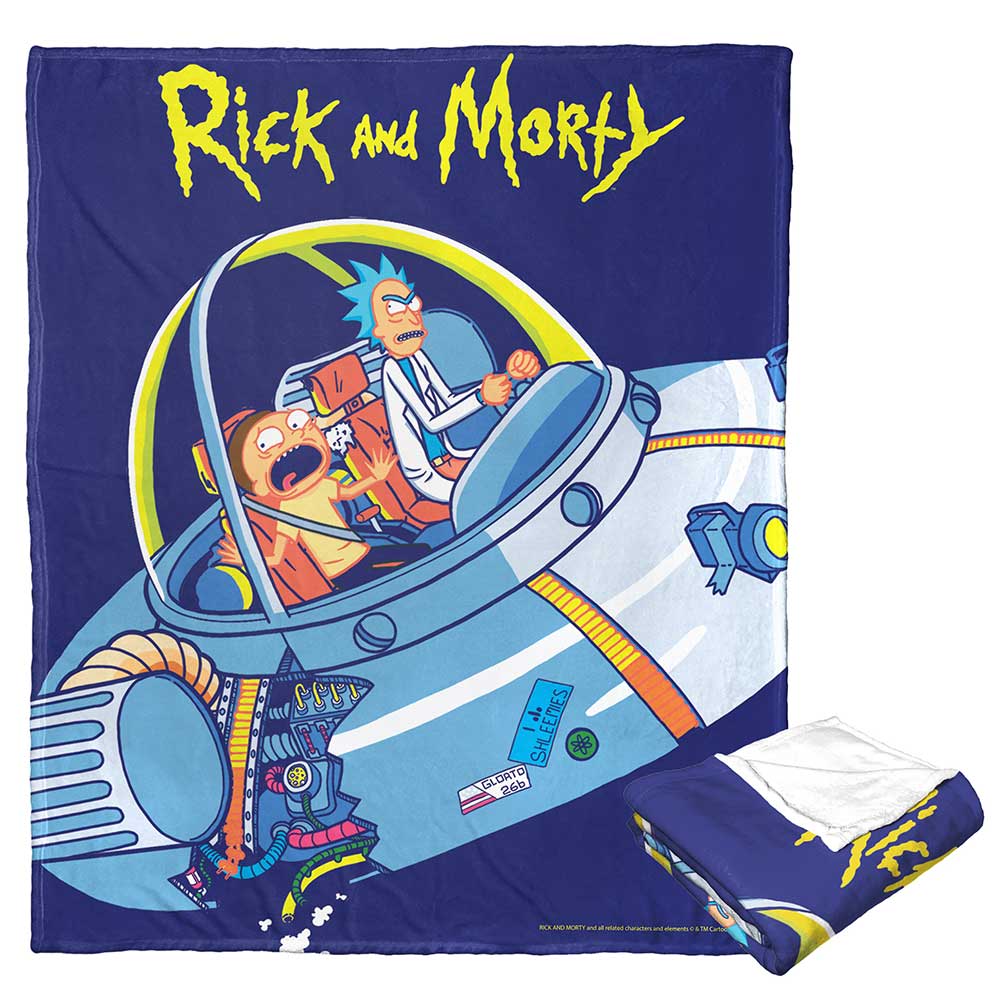 Warner Bros. Rick and Morty Falling Apart Silk Touch Throw Blanket 50x60 Inches
