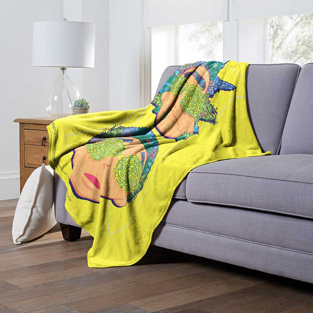 Warner Bros. Rick and Morty Flora Head Silk Touch Throw Blanket 50x60 Inches