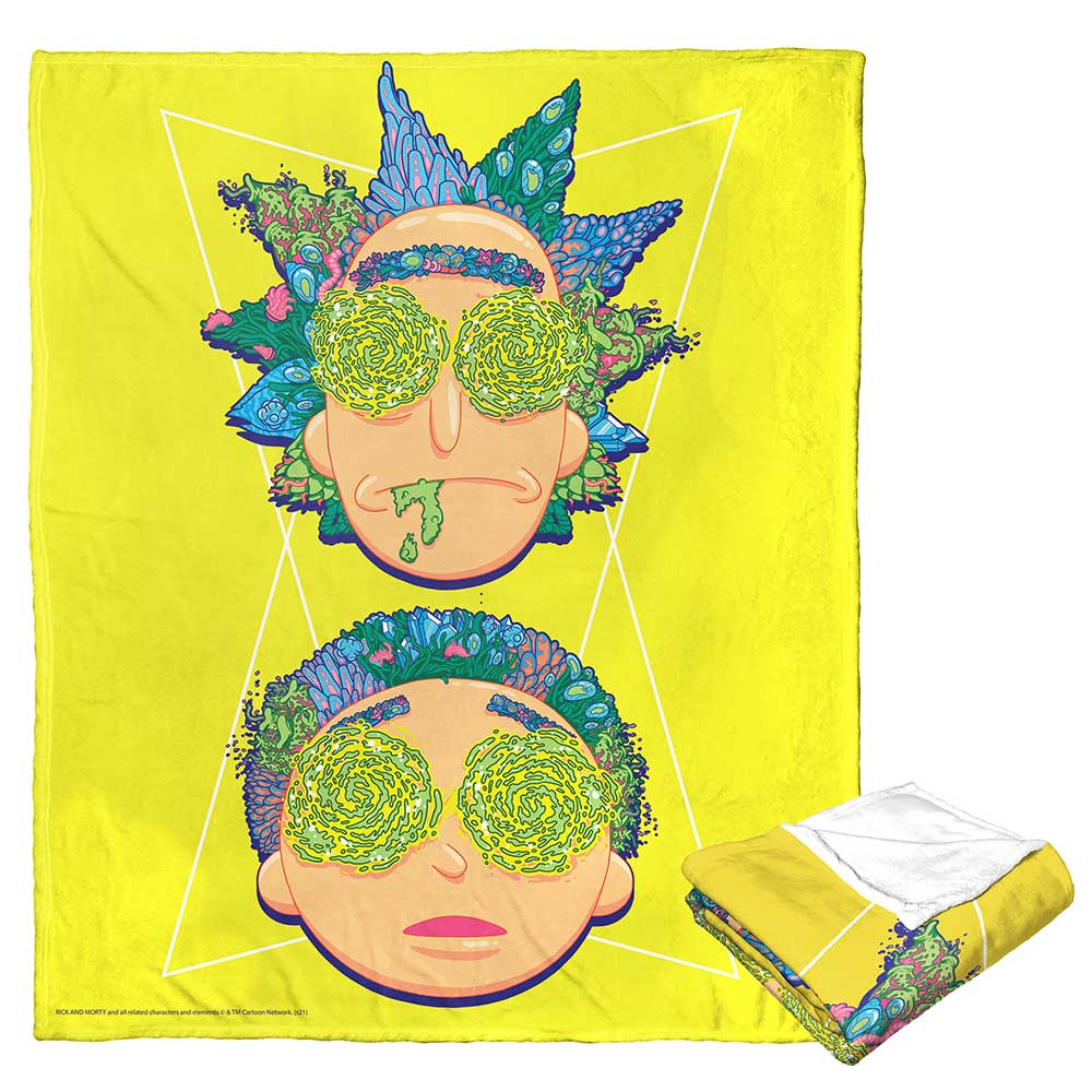 Warner Bros. Rick and Morty Flora Head Silk Touch Throw Blanket 50x60 Inches