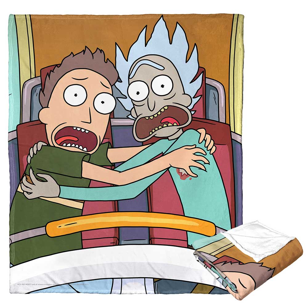 Warner Bros. Rick and Morty Hold On Silk Touch Throw Blanket 50x60 Inches