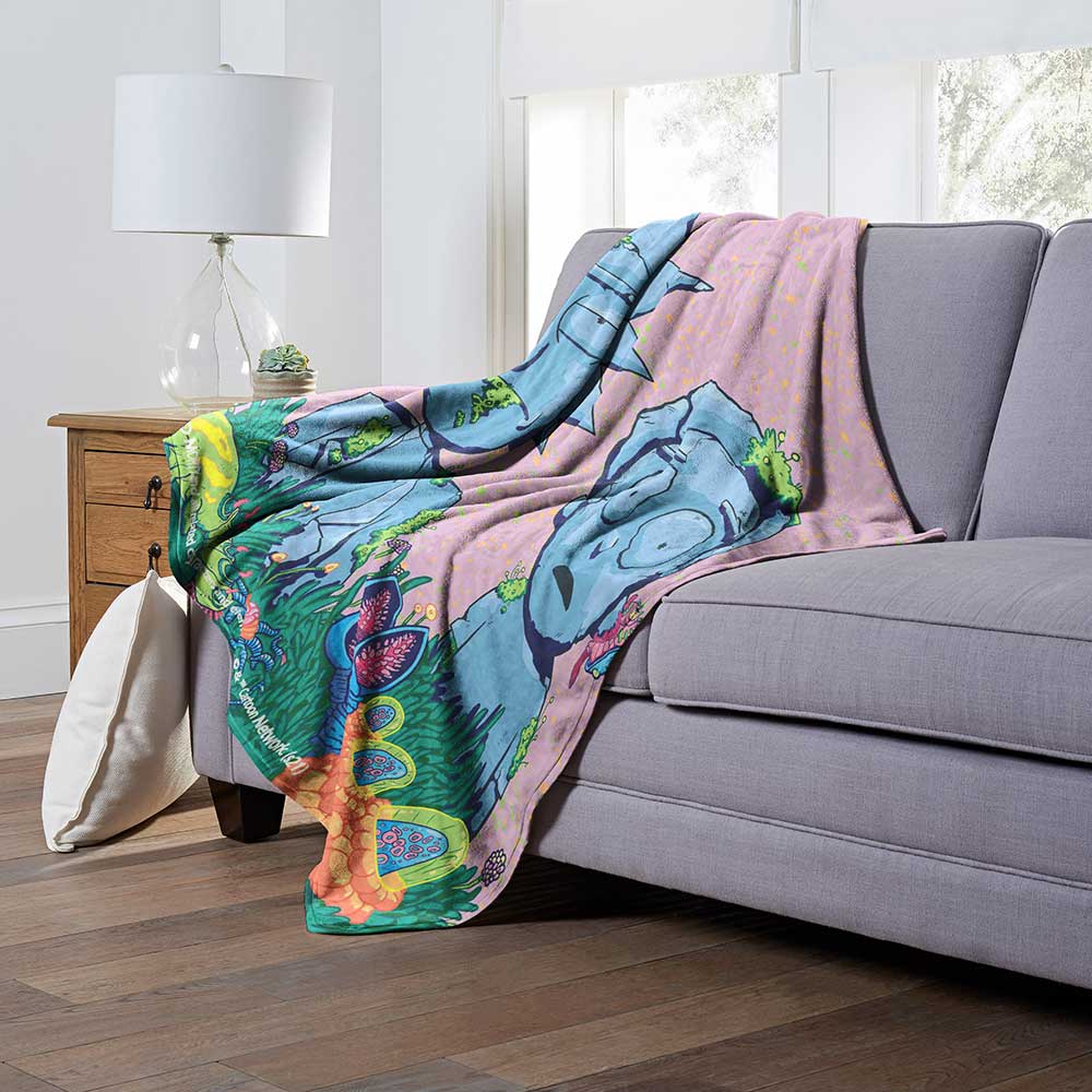 Warner Bros. Rick and Morty Made Of Stone Silk Touch Throw Blanket 50x60 Inches