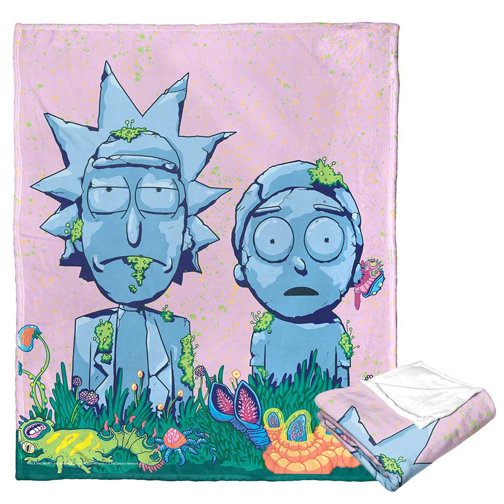 Warner Bros. Rick and Morty Made Of Stone Silk Touch Throw Blanket 50x60 Inches