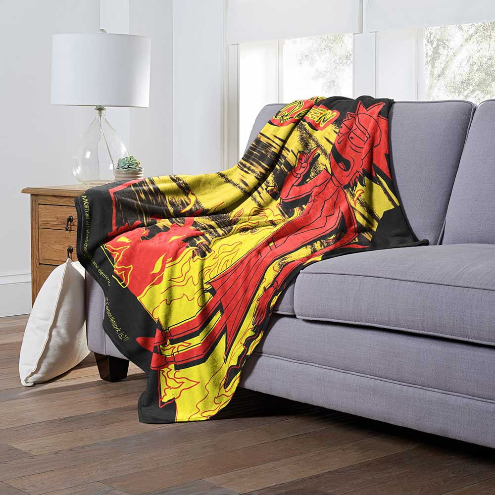 Warner Bros. Rick and Morty Slay Queen Silk Touch Throw Blanket 50x60 Inches