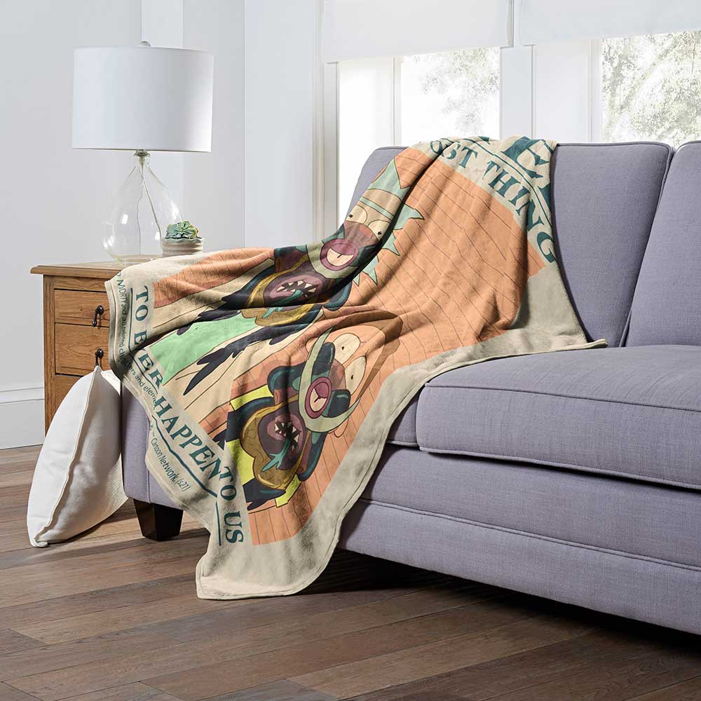 Warner Bros. Rick and Morty The Worst Thing Silk Touch Throw Blanket 50x60 Inches