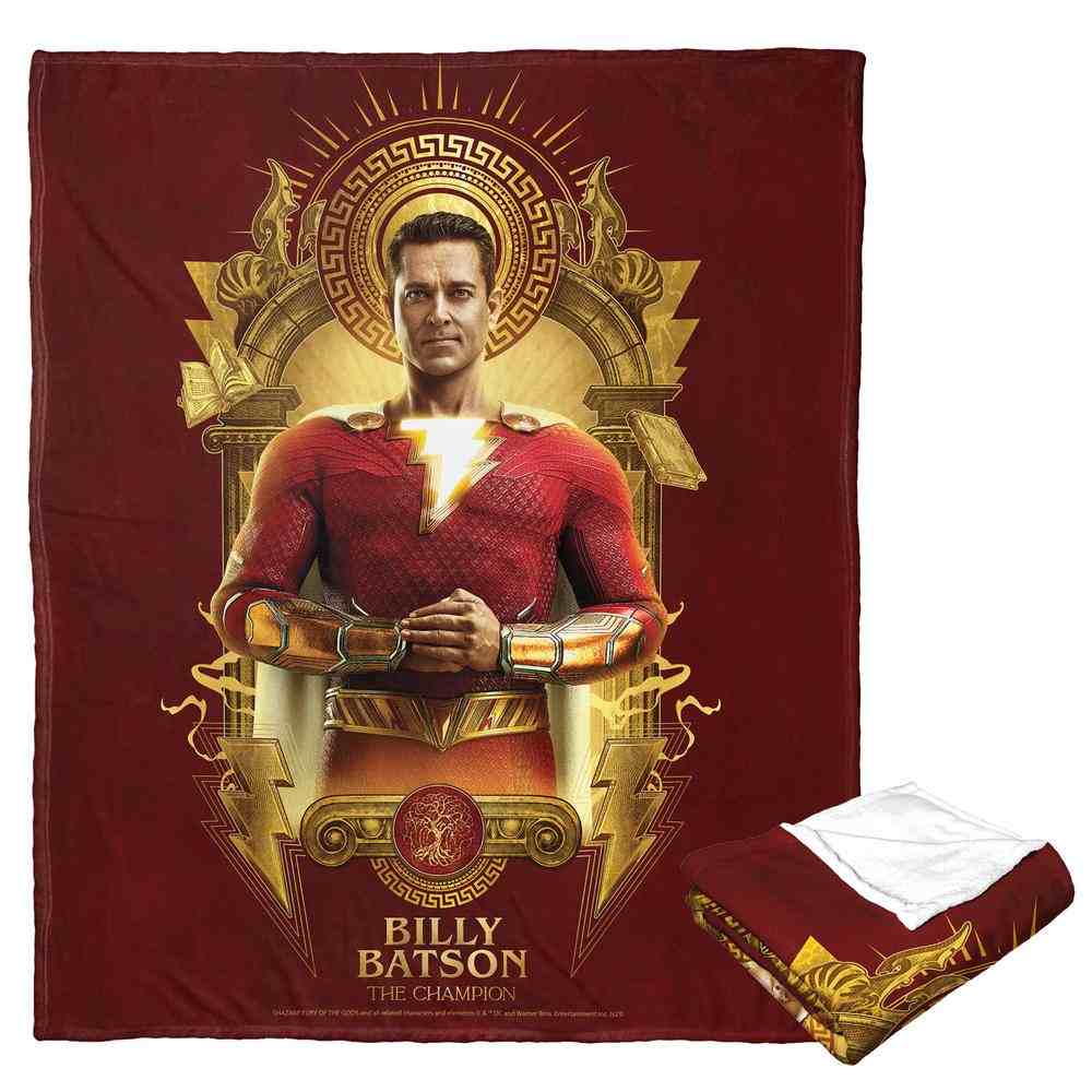 Warner Bros. DC Comics Shazam Billy Batson Silk Touch Throw Blanket 50x60 Inches