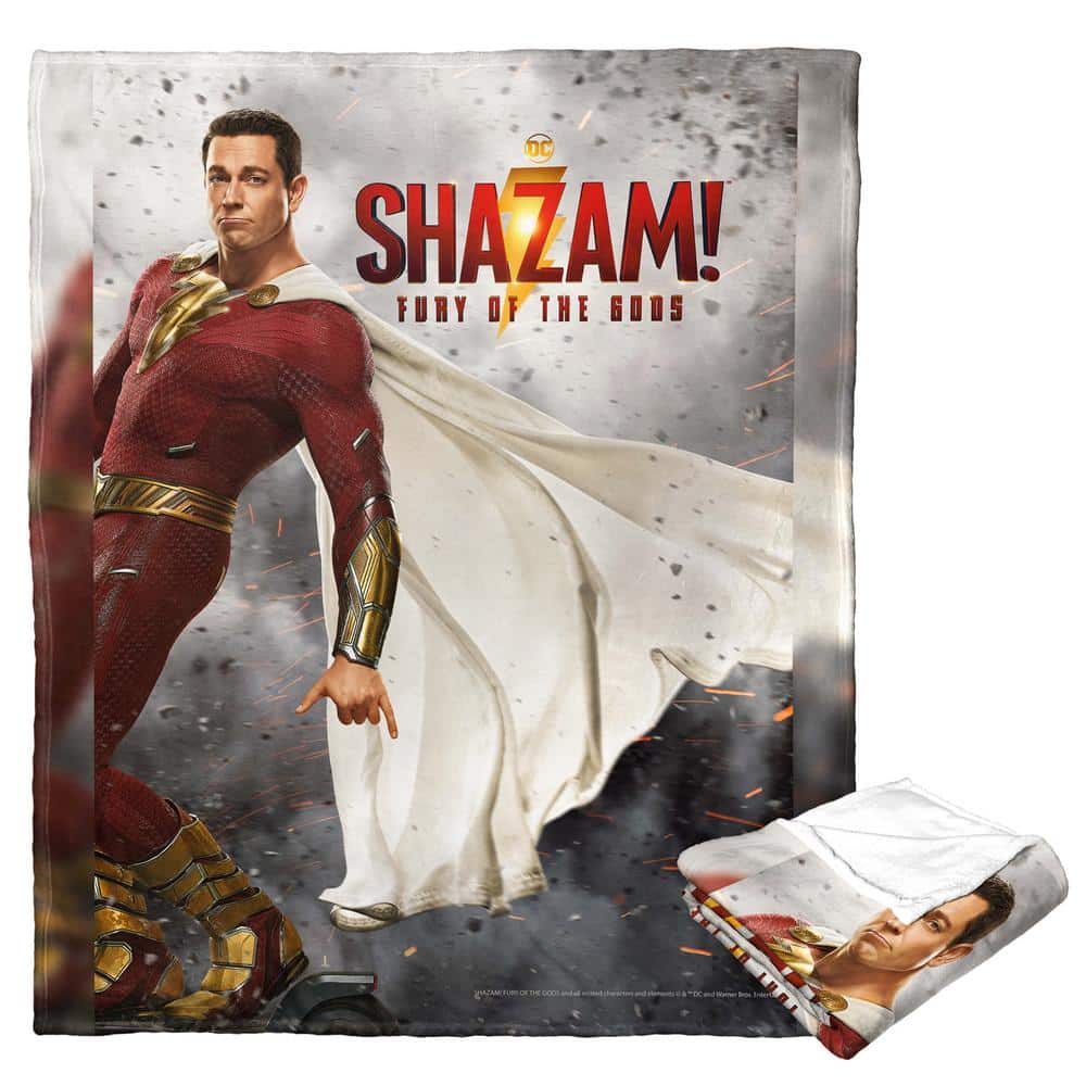 Warner Bros. DC Comics Shazam Fury Of The Gods Poster Silk Touch Throw Blanket 50x60 Inches
