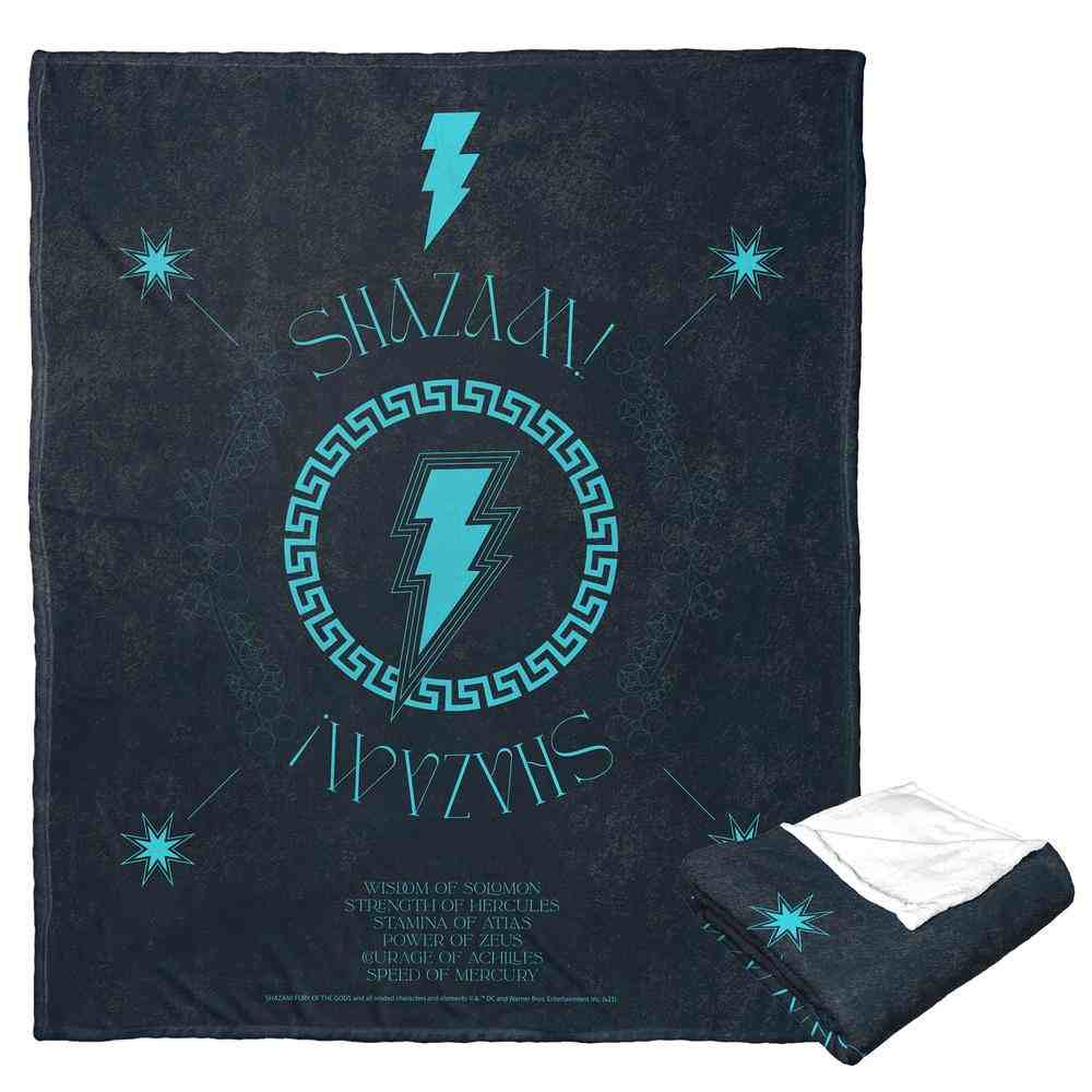 Warner Bros. DC Comics Shazam Green Glow Silk Touch Throw Blanket 50x60 Inches