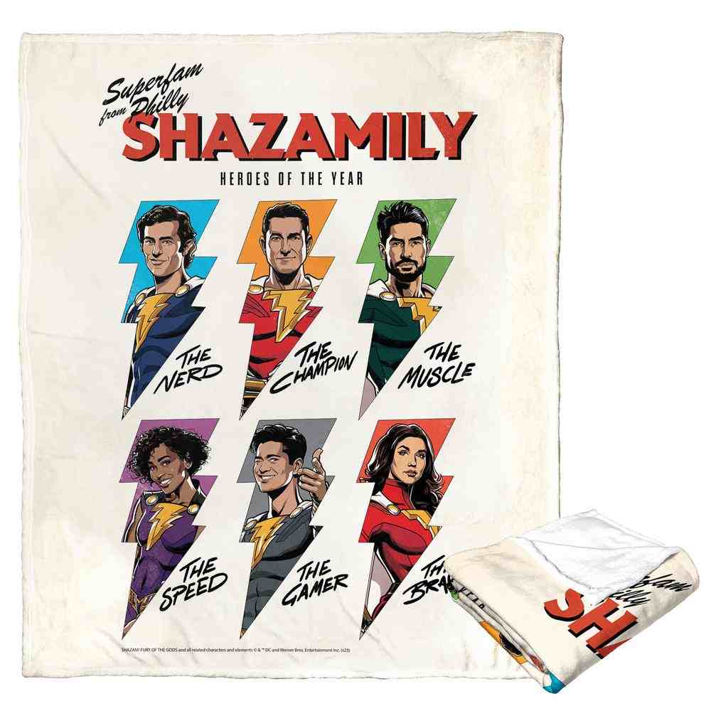 Warner Bros. DC Comics Shazam Shazamily Silk Touch Throw Blanket 50x60 Inches