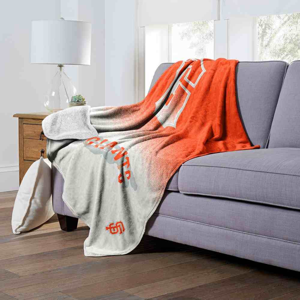 MLB San Francisco Giants City Connect Silk Touch Sherpa Throw Blanket 50x60 Inches