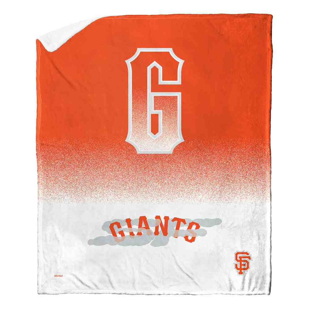 MLB San Francisco Giants City Connect Silk Touch Sherpa Throw Blanket 50x60 Inches