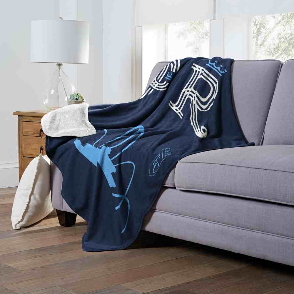 MLB Kansas City Royals City Connect Silk Touch Sherpa Throw Blanket 50x60 Inches
