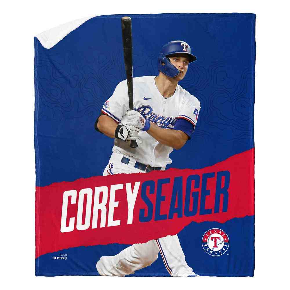 MLB Texas Rangers Corey Seager Silk Touch Sherpa Throw Blanket 50x60 Inches