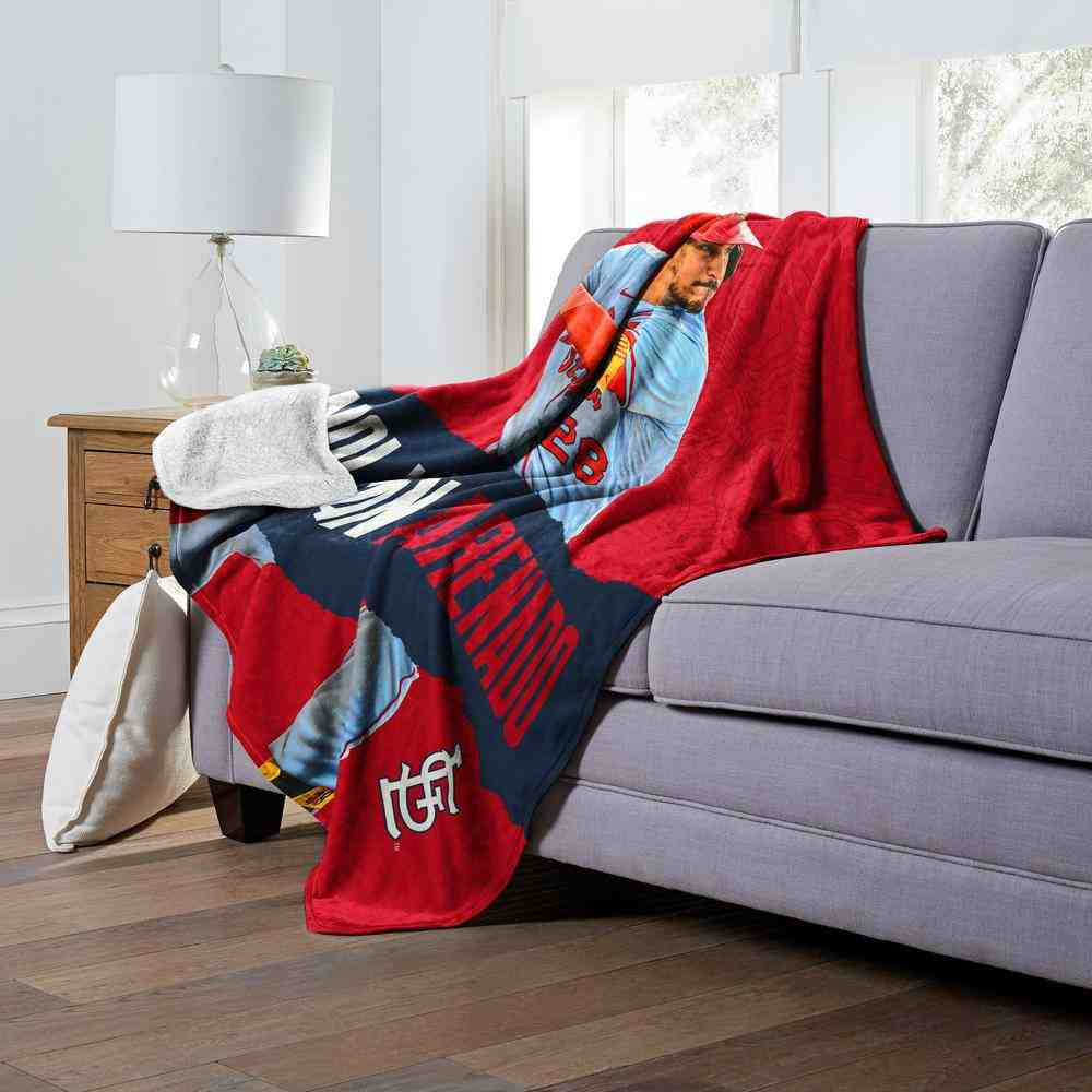 MLB St. Louis Cardinals Nolan Arenado Silk Touch Sherpa Throw Blanket 50x60 Inches