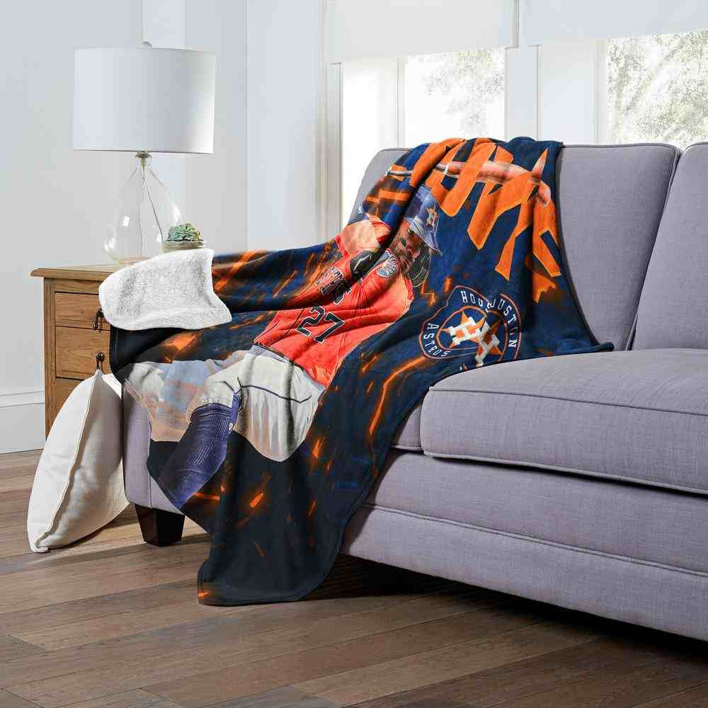MLB Houston Astros Jose Altuve Silk Touch Sherpa Throw Blanket 50x60 Inches