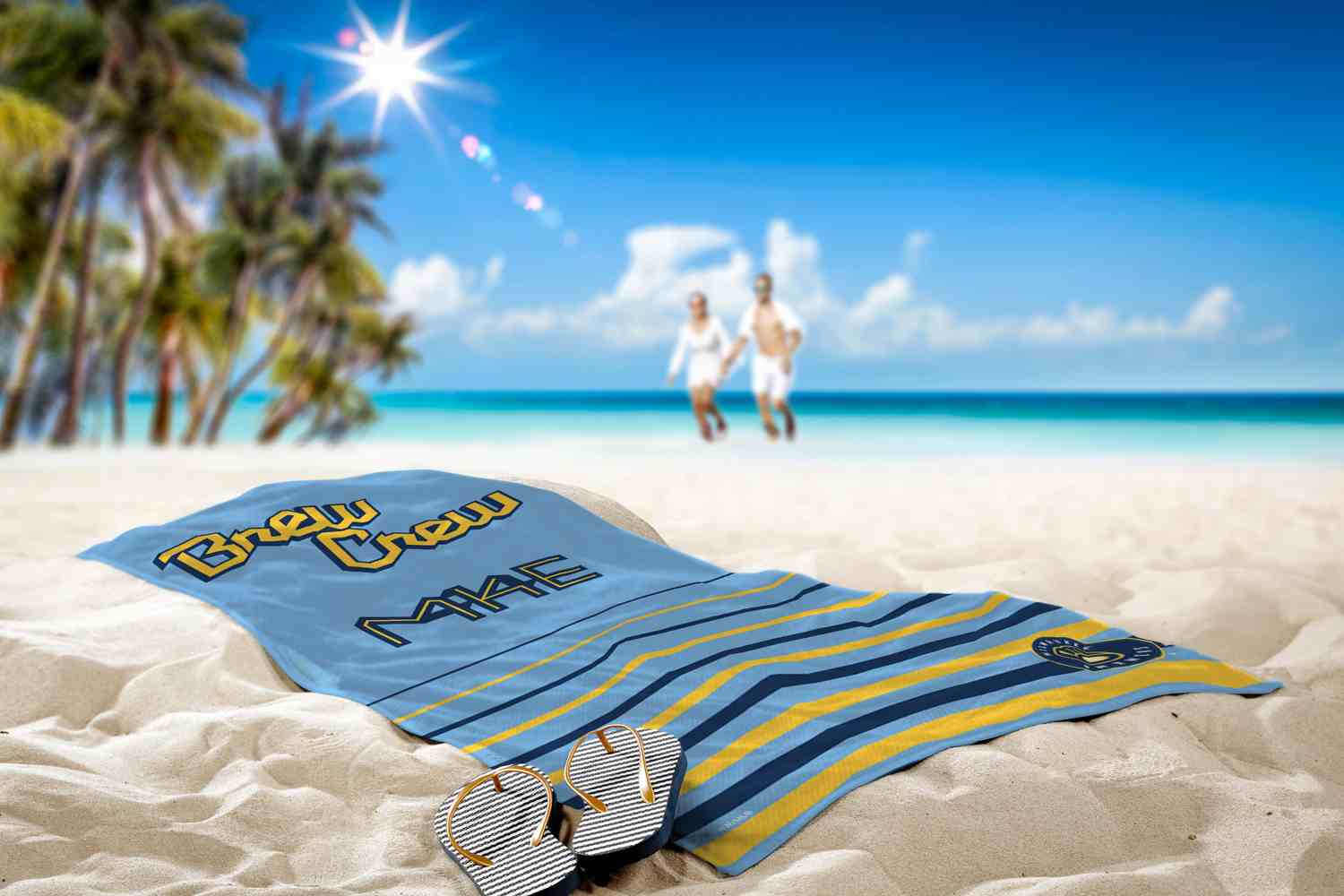 MLB Milwaukee Brewers City Connect Beach Towel 30x60 Inches