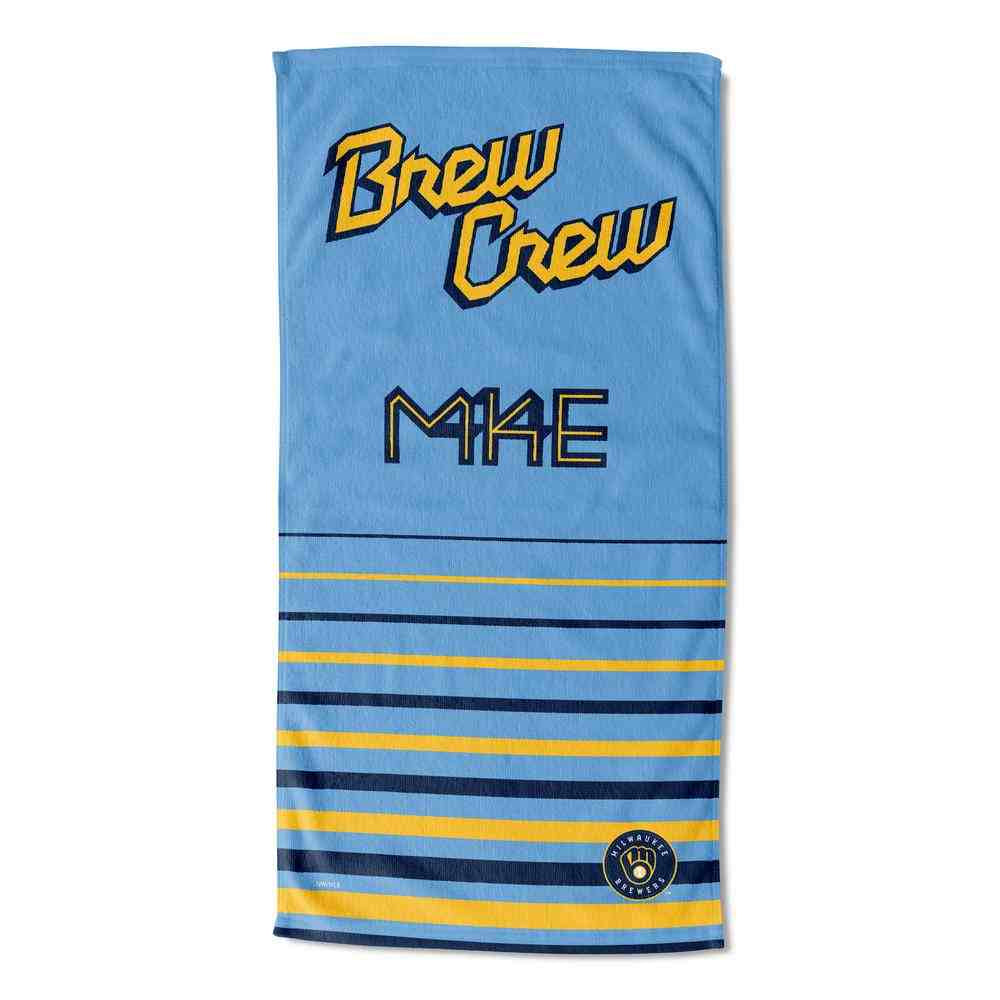 MLB Milwaukee Brewers City Connect Beach Towel 30x60 Inches