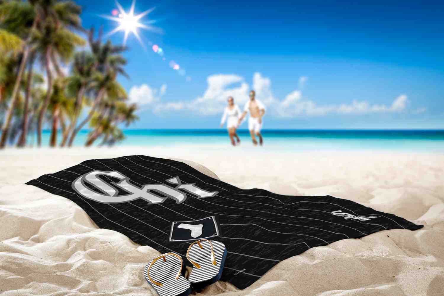 MLB Chicago White Sox City Connect Beach Towel 30x60 Inches