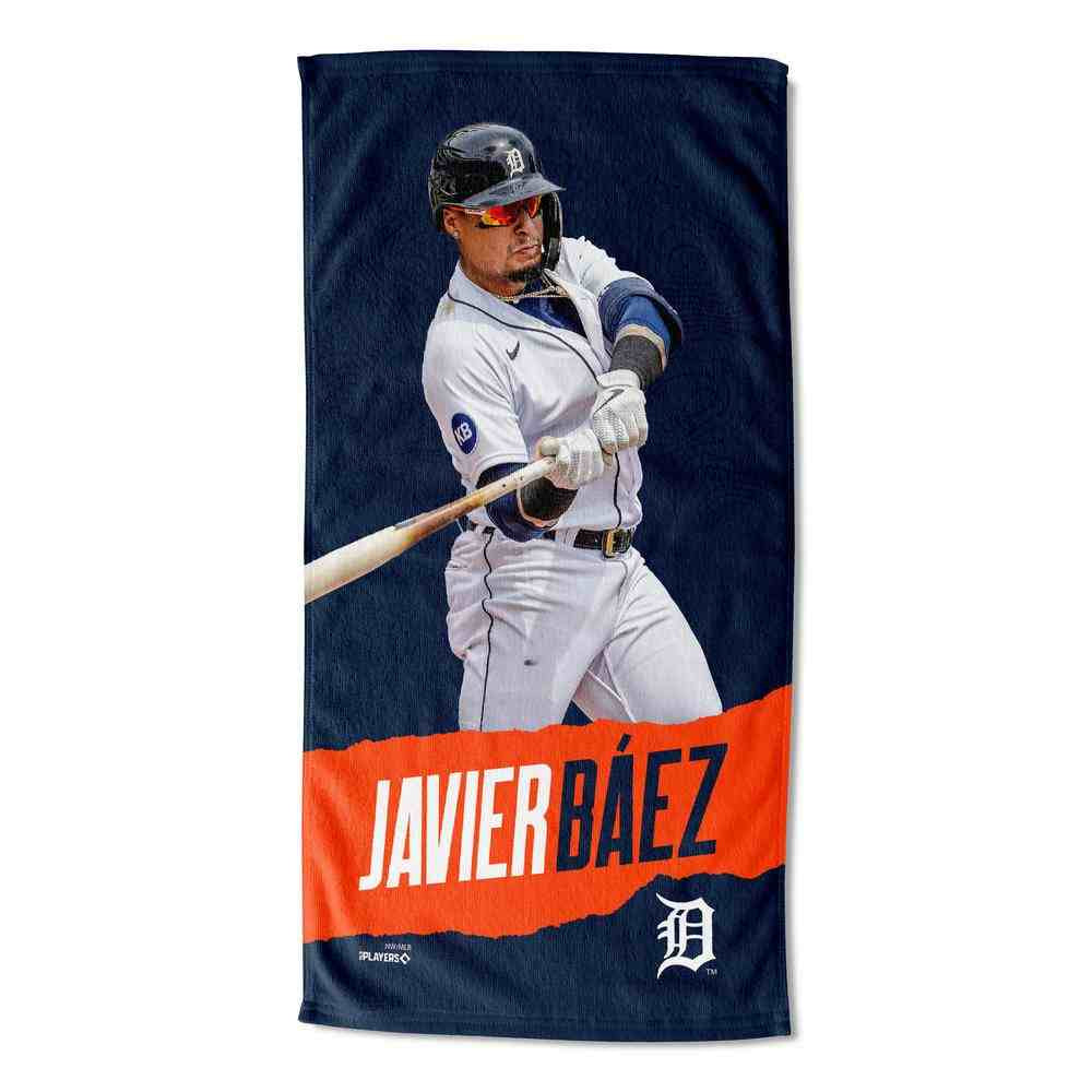 MLB Detroit Tigers Javier Baez Beach Towel 30x60 Inches