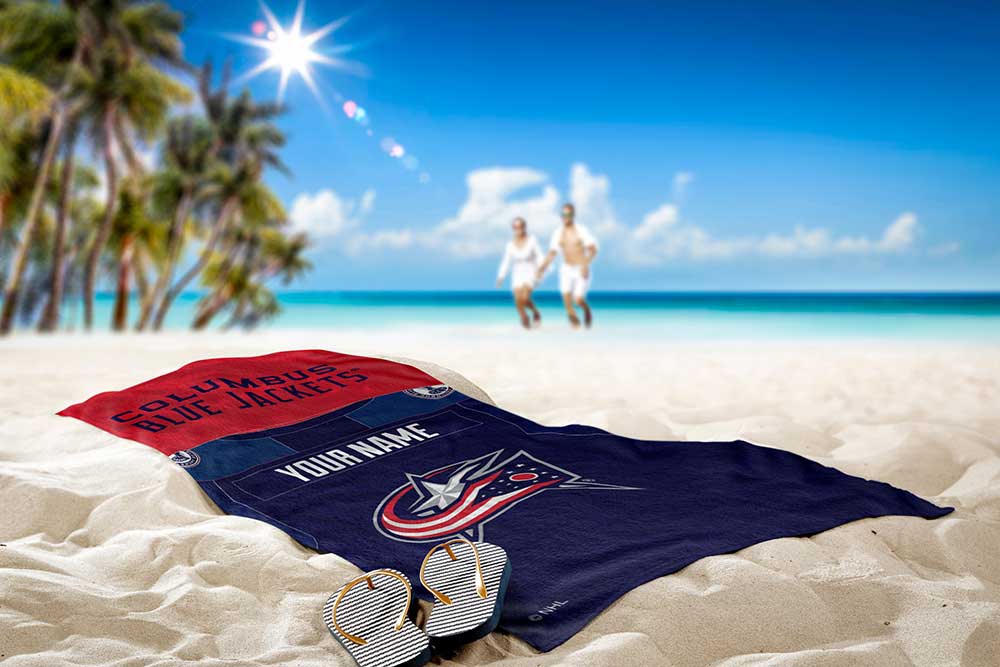 NHL Columbus Blue Jackets Beach Towel 30x60 Inches