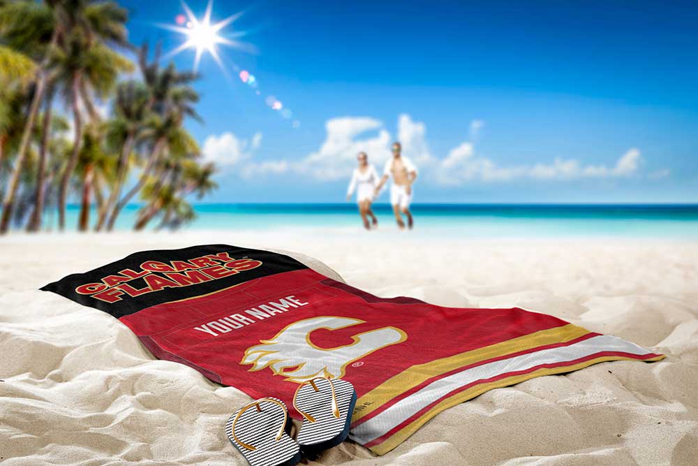 NHL Calgary Flames Beach Towel 30x60 Inches
