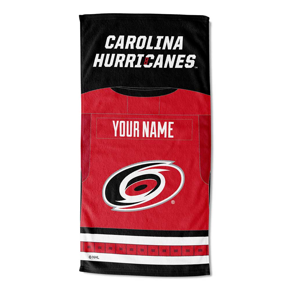NHL Carolina Hurricanes Personalized Beach Towel 30x60 Inches