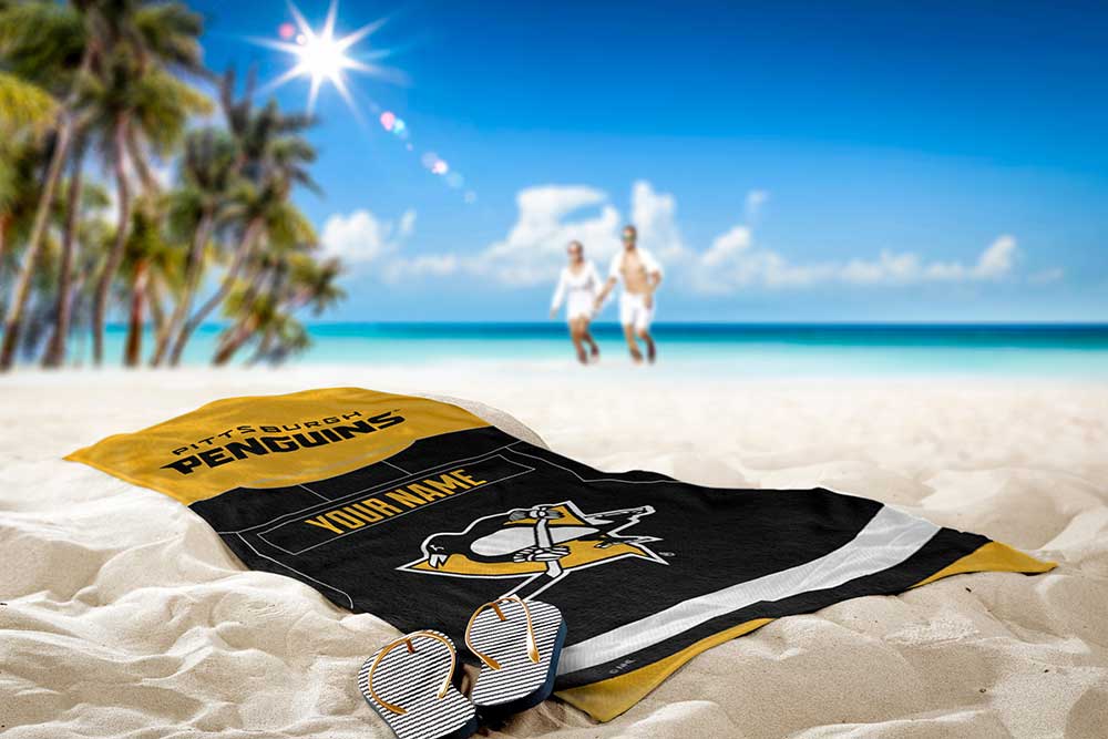 NHL Pittsburgh Penguins Beach Towel 30x60 Inches