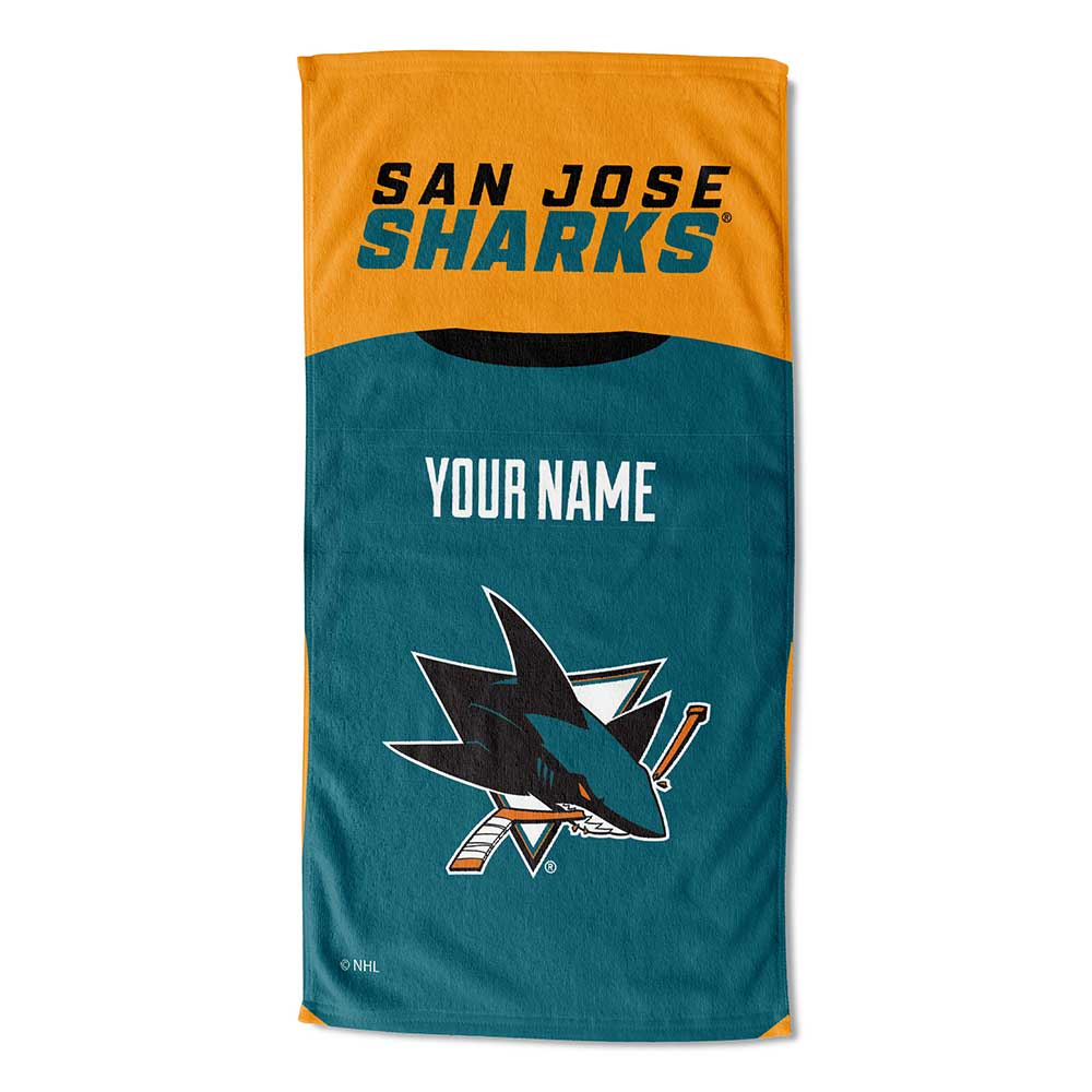 NHL San Jose Sharks Beach Towel 30x60 Inches