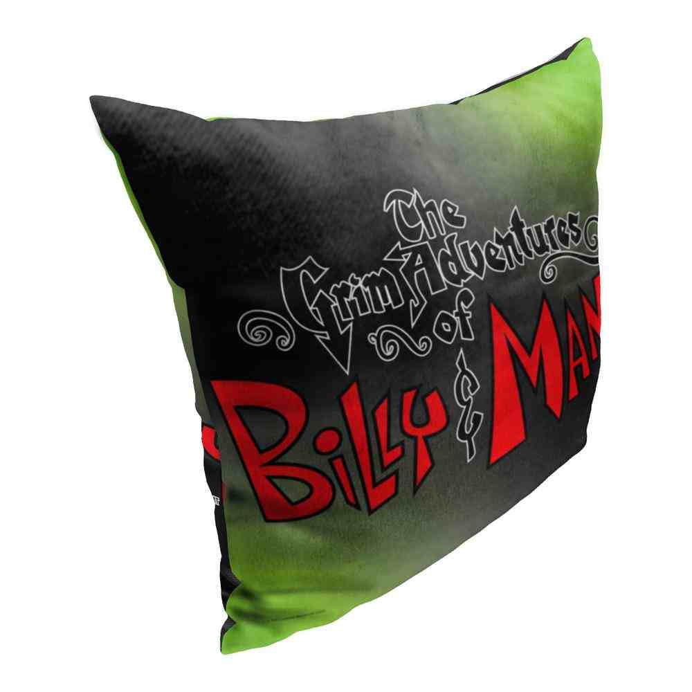 Cartoon Network Billy And Mandy Title Logo Throw Pillow 18x18 Inches