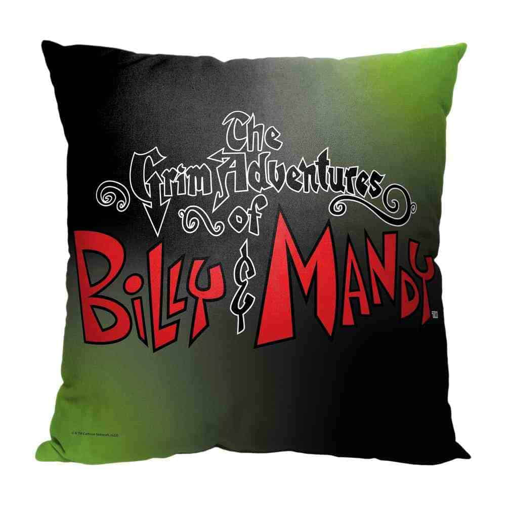 Cartoon Network Billy And Mandy Title Logo Throw Pillow 18x18 Inches