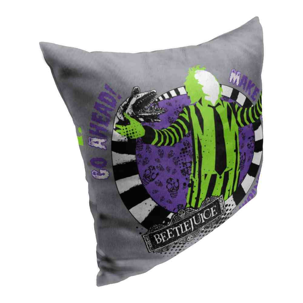 Warner Bros. Beetlejuice Make My Millenium Throw Pillow 18x18 Inches
