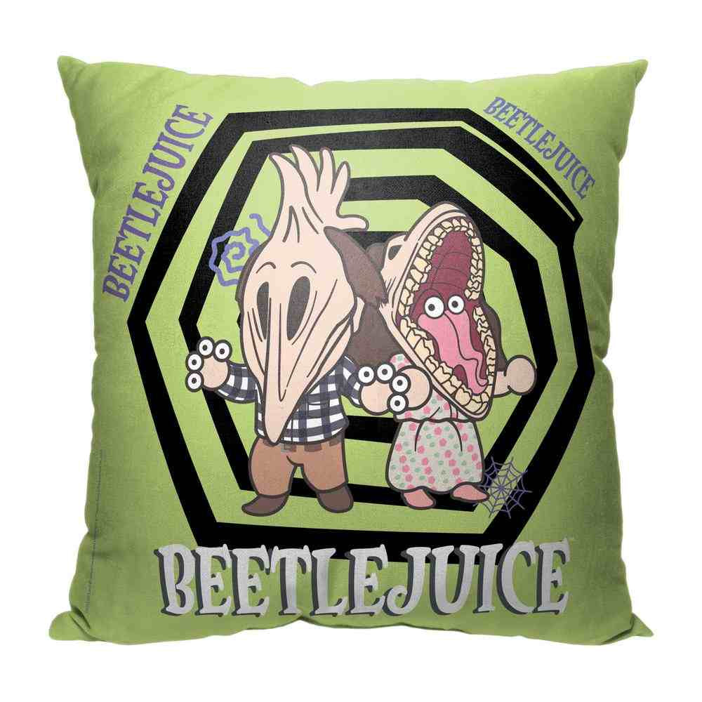 Warner Bros. Beetlejuice Once Human Throw Pillow 18x18 Inches