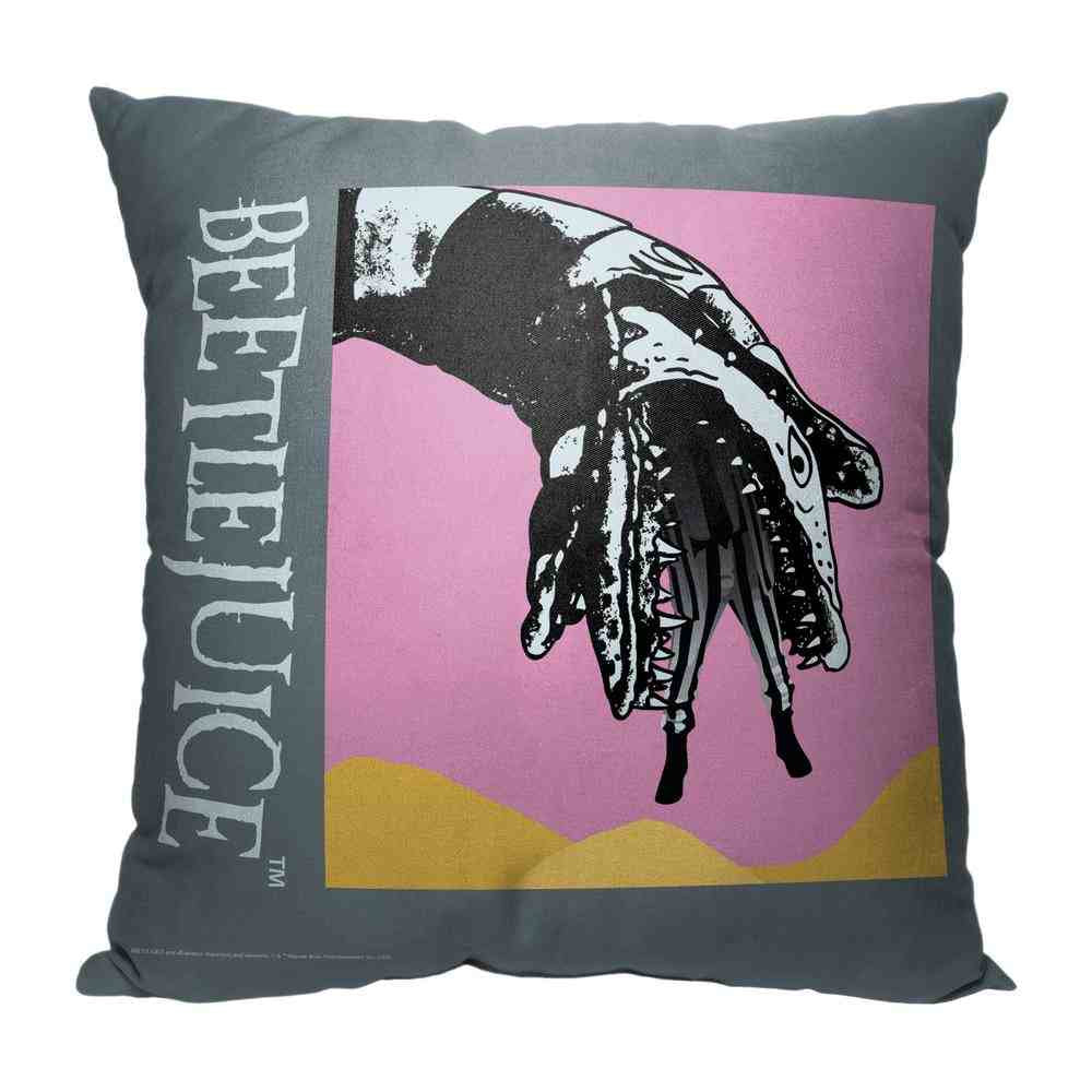 Warner Bros. Beetlejuice Devoured Throw Pillow 18x18 Inches