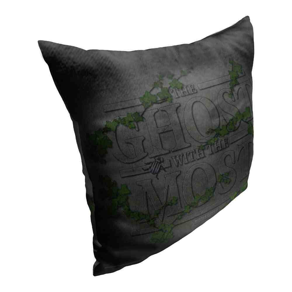 Warner Bros. Beetlejuice Ghostly Gravestone Throw Pillow 18x18 Inches