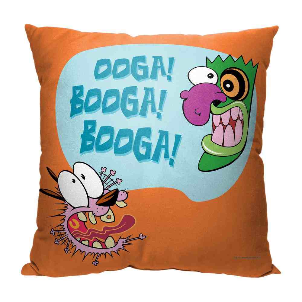 Cartoon Network Courage The Cowardly Dog Ooga Booga Throw Pillow 18x18 Inches
