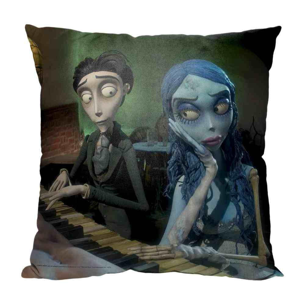 Warner Bros. Corpse Bride Lovers Quarrel Throw Pillow 18x18 Inches