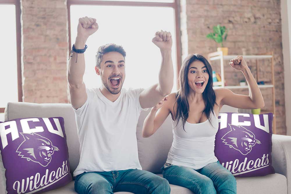 NCAA Abilene Christian Wildcats Alumni Throw Pillow 18x18 Inches