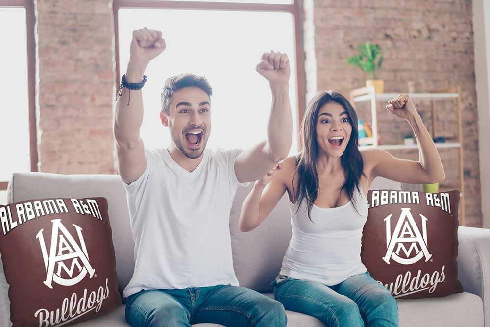 NCAA Alabama A&M Bulldogs Alumni Throw Pillow 18x18 Inches